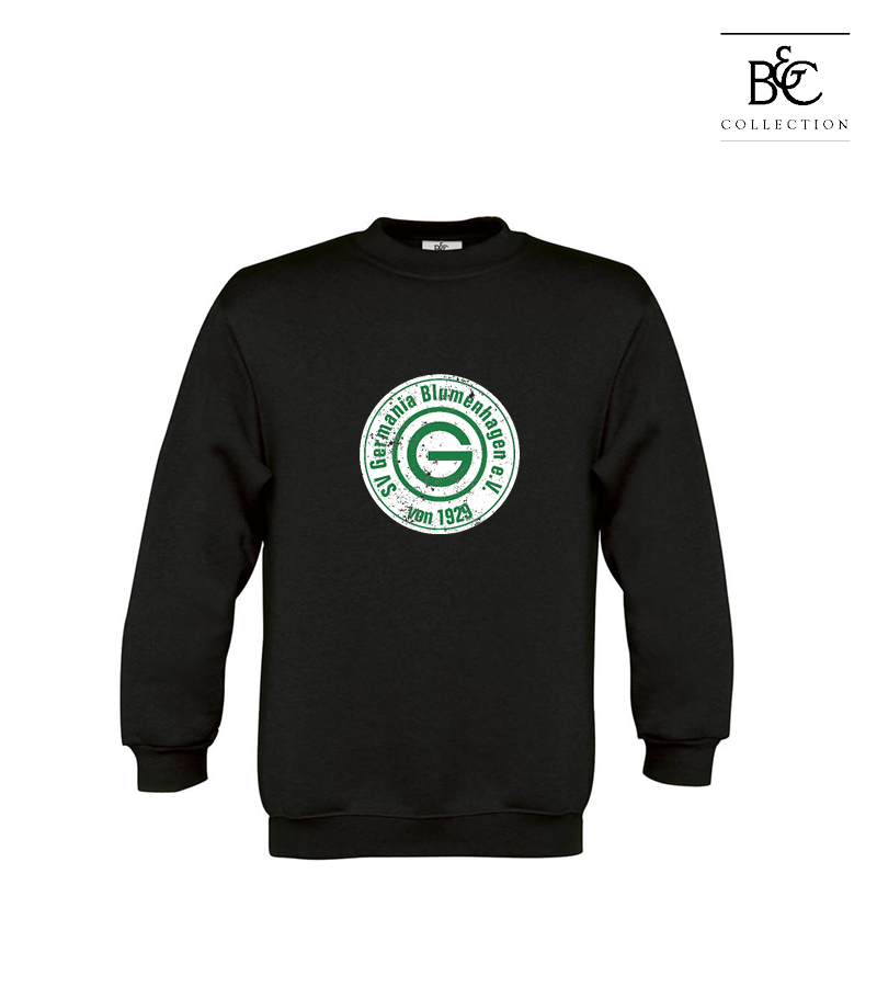 B&C Kinder Sweatshirt Black "Uwe Frontprint"