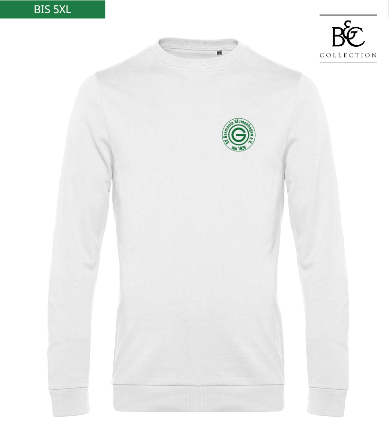 B&C Herren Sweatshirt White "Anton"