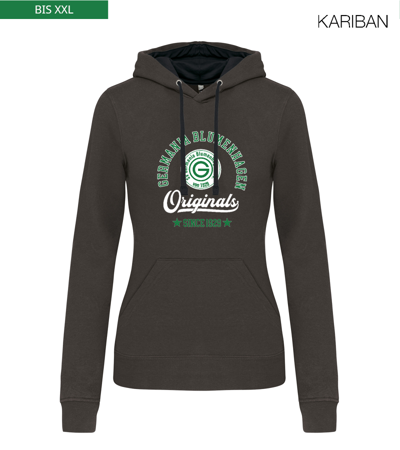 Kariban Damen Hoodie Dark Grey Black "Jacob"