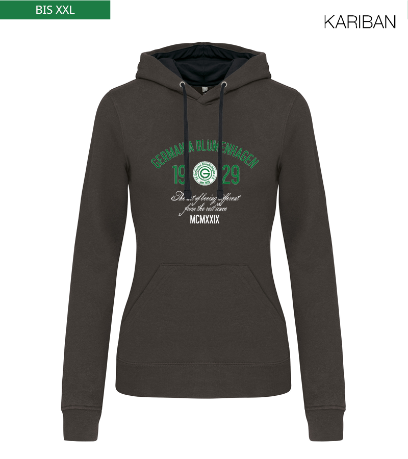 Kariban Damen Hoodie Dark Grey Black "Isack"