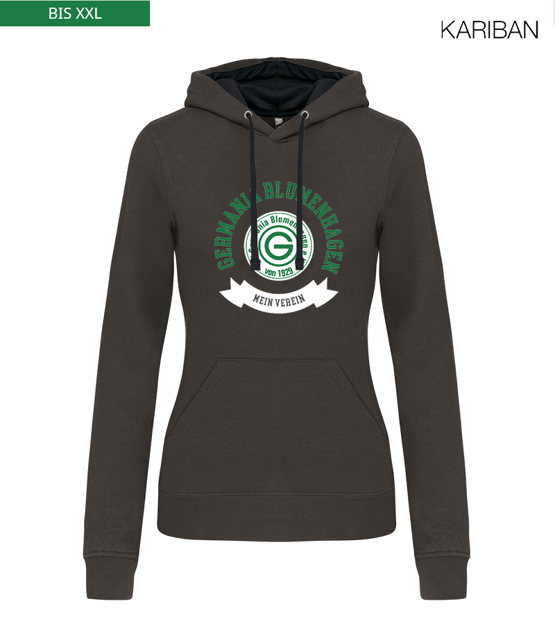 Kariban Damen Hoodie Dark Grey Black "Bono"